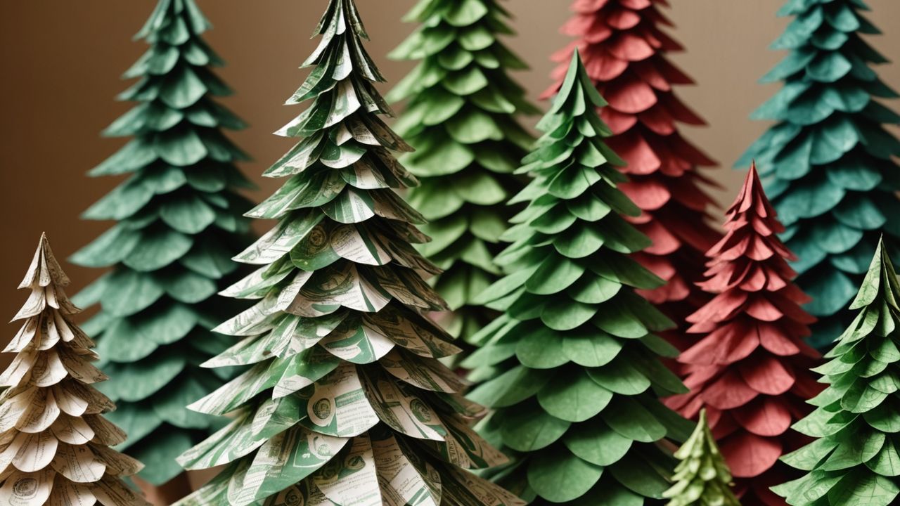 Trasforma Carta Riciclata in Alberi di Natale Creativi Alberi di Natale Fai-da-Te con Carta Riciclata