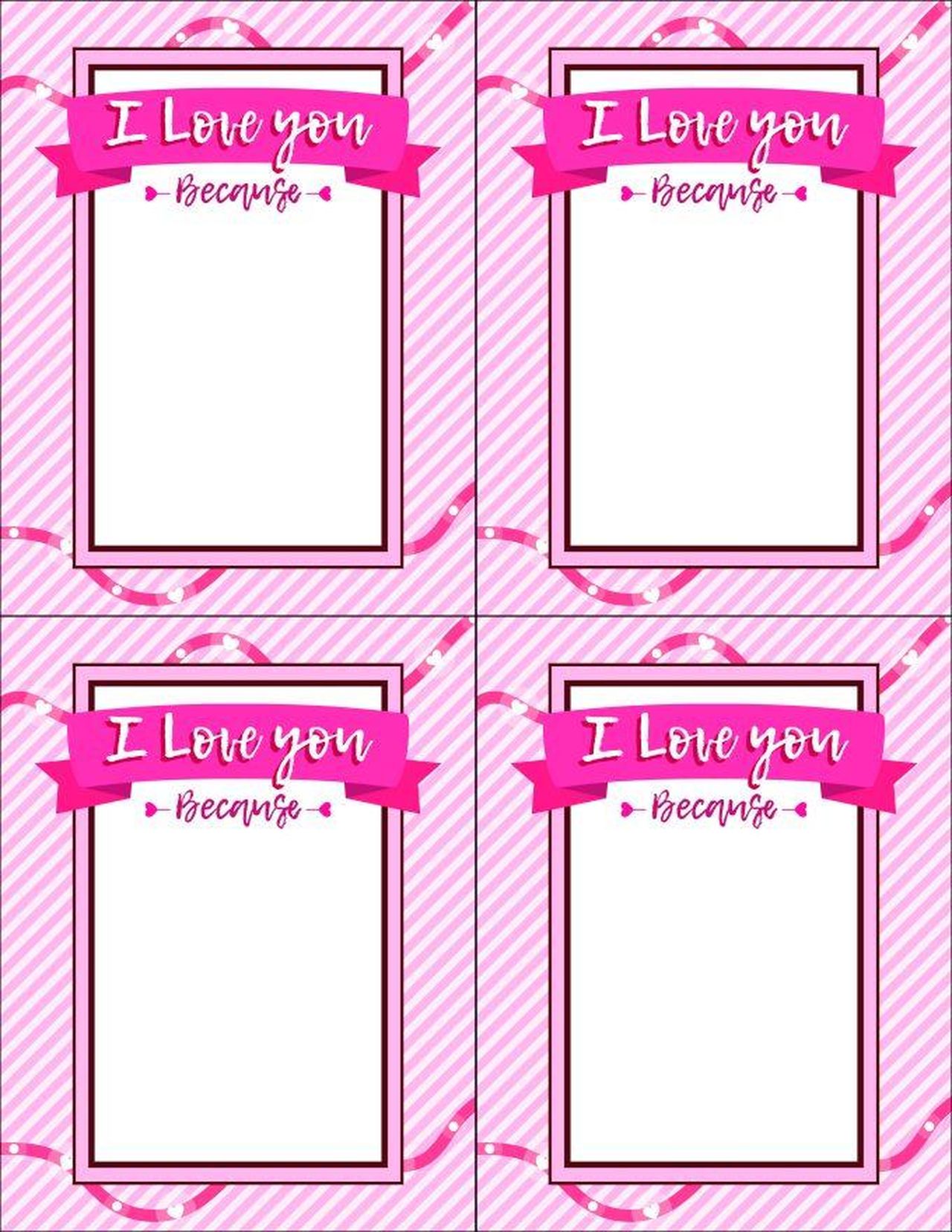 La tradizione dei cuori di San Valentino - Opzione 4 del biglietto I Love You Because